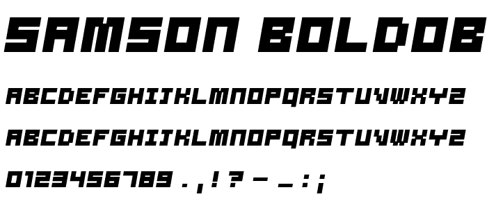 Samson BoldOblique font